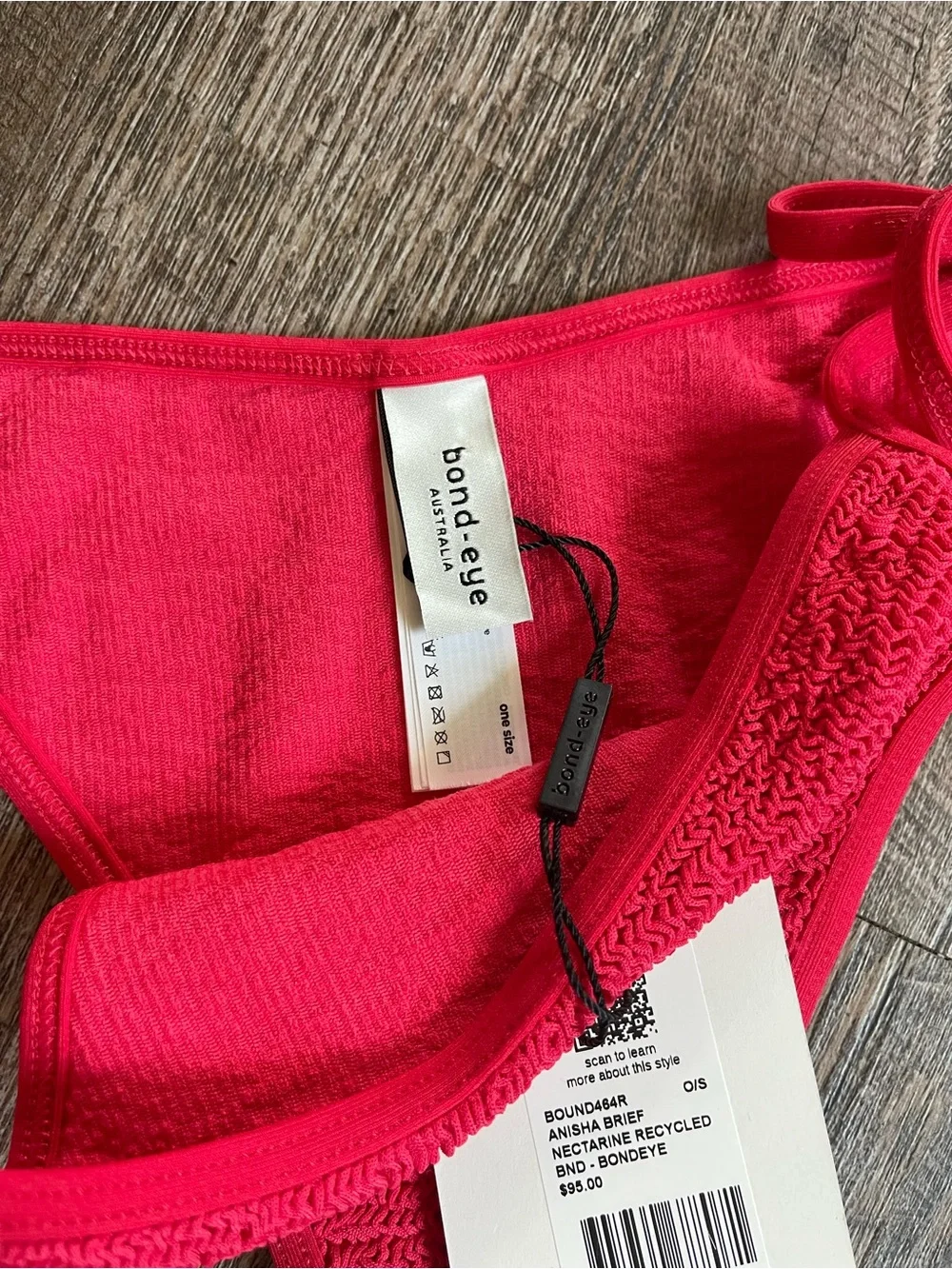 Bond-eye Anisha moderate coverage bikini bottoms nectarine color